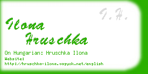 ilona hruschka business card